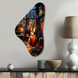 Music Jazz Fusion Vibrant - Asymmetric Metal Wall Art