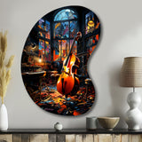 Music Jazz Fusion Vibrant - Asymmetric Metal Wall Art