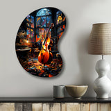 Music Jazz Fusion Vibrant - Asymmetric Metal Wall Art