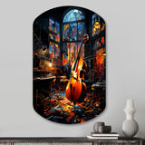 Music Jazz Fusion Vibrant - Asymmetric Metal Wall Art