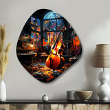 Music Jazz Fusion Vibrant - Asymmetric Metal Wall Art