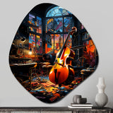 Music Jazz Fusion Vibrant - Asymmetric Metal Wall Art