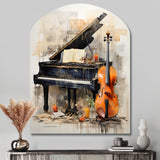 Music Melancholy Melodies Subdued - Asymmetric Metal Wall Art