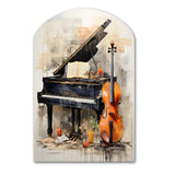 Music Melancholy Melodies Subdued - Asymmetric Metal Wall Art