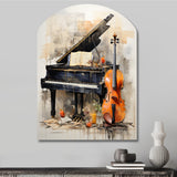 Music Melancholy Melodies Subdued - Asymmetric Metal Wall Art