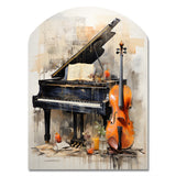 Music Melancholy Melodies Subdued - Asymmetric Metal Wall Art