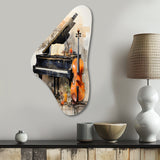 Music Melancholy Melodies Subdued - Asymmetric Metal Wall Art