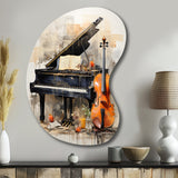 Music Melancholy Melodies Subdued - Asymmetric Metal Wall Art