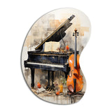 Music Melancholy Melodies Subdued - Asymmetric Metal Wall Art