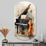 Music Melancholy Melodies Subdued - Asymmetric Metal Wall Art