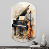 Music Melancholy Melodies Subdued - Asymmetric Metal Wall Art