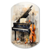 Music Melancholy Melodies Subdued - Asymmetric Metal Wall Art