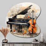 Music Melancholy Melodies Subdued - Asymmetric Metal Wall Art