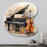 Music Melancholy Melodies Subdued - Asymmetric Metal Wall Art