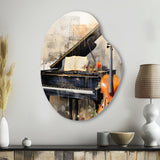 Music Melancholy Melodies Subdued - Asymmetric Metal Wall Art