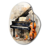 Music Melancholy Melodies Subdued - Asymmetric Metal Wall Art