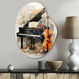 Music Melancholy Melodies Subdued - Asymmetric Metal Wall Art