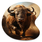 Native Art Buffalo Thunder - Asymmetric Metal Wall Art