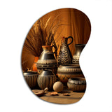 Native Art Pottery Serenity I - Asymmetric Metal Wall Art