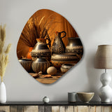 Native Art Pottery Serenity I - Asymmetric Metal Wall Art