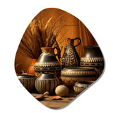 Native Art Pottery Serenity I - Asymmetric Metal Wall Art