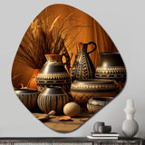 Native Art Pottery Serenity I - Asymmetric Metal Wall Art