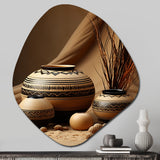 Native Art Pottery Serenity II - Asymmetric Metal Wall Art