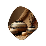 Native Art Pottery Serenity II - Asymmetric Metal Wall Art