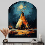 Native Tipi Journey Of The Tribes - Asymmetric Metal Wall Art