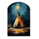 Native Tipi Journey Of The Tribes - Asymmetric Metal Wall Art