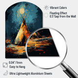 Native Tipi Journey Of The Tribes - Asymmetric Metal Wall Art