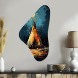 Native Tipi Journey Of The Tribes - Asymmetric Metal Wall Art