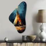 Native Tipi Journey Of The Tribes - Asymmetric Metal Wall Art