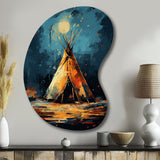 Native Tipi Journey Of The Tribes - Asymmetric Metal Wall Art