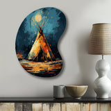 Native Tipi Journey Of The Tribes - Asymmetric Metal Wall Art