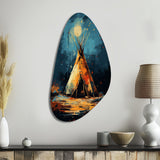 Native Tipi Journey Of The Tribes - Asymmetric Metal Wall Art