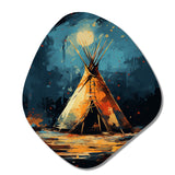 Native Tipi Journey Of The Tribes - Asymmetric Metal Wall Art