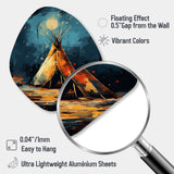 Native Tipi Journey Of The Tribes - Asymmetric Metal Wall Art