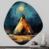 Native Tipi Journey Of The Tribes - Asymmetric Metal Wall Art