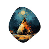 Native Tipi Journey Of The Tribes - Asymmetric Metal Wall Art