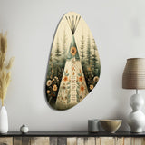 Beige Native Tipi Serenity In Nature - Asymmetric Metal Wall Art