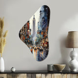 New York City That Never Sleeps II - Asymmetric Metal Wall Art