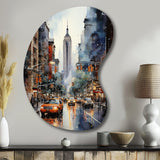 New York City That Never Sleeps II - Asymmetric Metal Wall Art