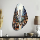 New York City That Never Sleeps II - Asymmetric Metal Wall Art