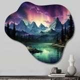 Northern Lights Celestial Symphony I - Asymmetric Metal Wall Art