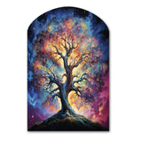 Colorful Oak Tree Eternal Strength I - Asymmetric Metal Wall Art