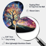 Colorful Oak Tree Eternal Strength I - Asymmetric Metal Wall Art