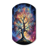 Colorful Oak Tree Eternal Strength I - Asymmetric Metal Wall Art