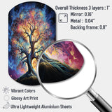 Colorful Oak Tree Eternal Strength I - Asymmetric Metal Wall Art