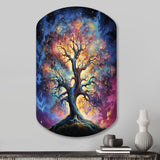 Colorful Oak Tree Eternal Strength I - Asymmetric Metal Wall Art